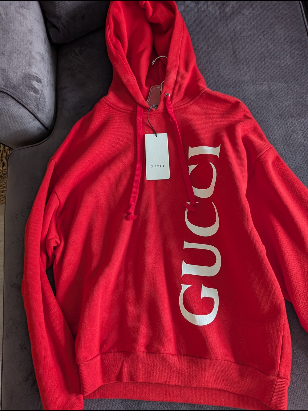 Red Gucci Men's Hoodie